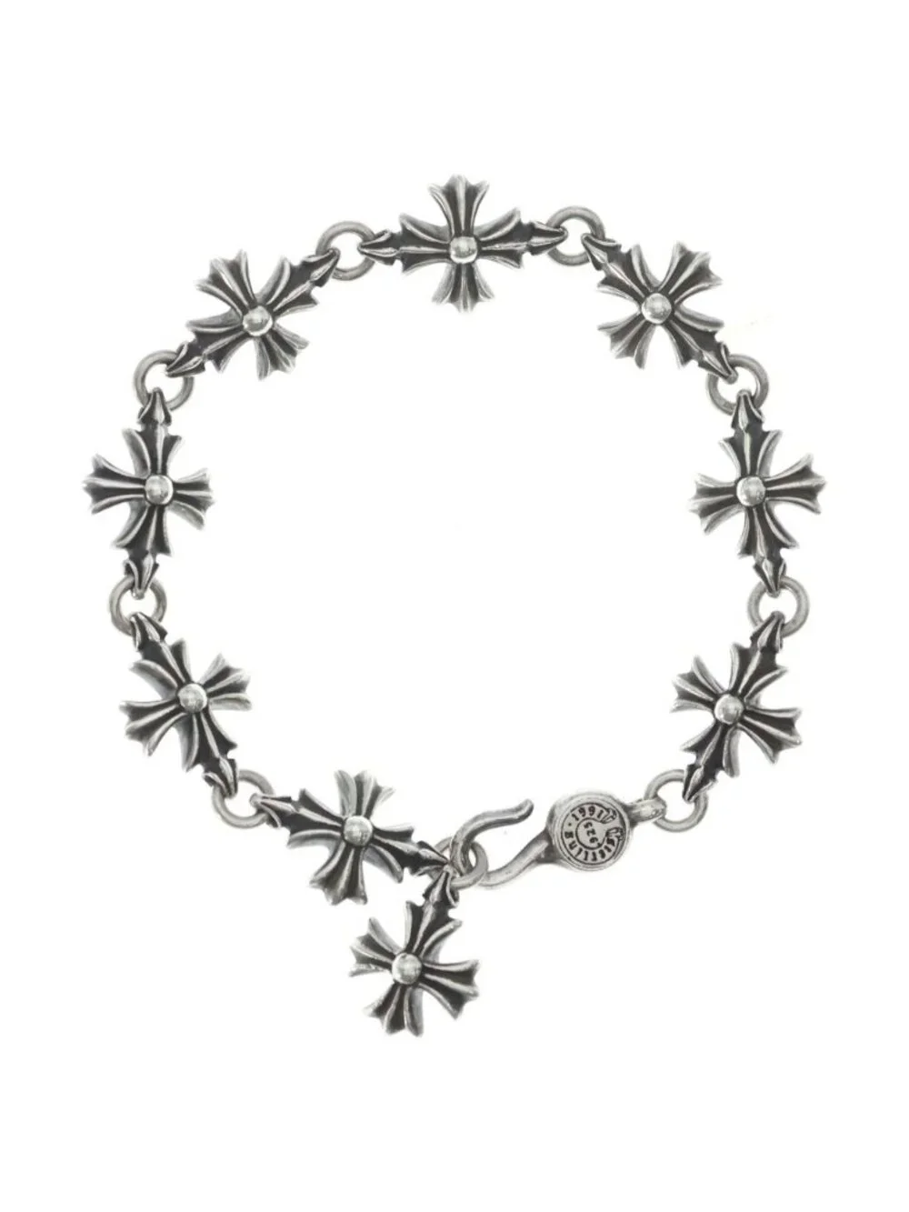 Chrome Hearts CO CH Plus Cutout Bracelet Silver